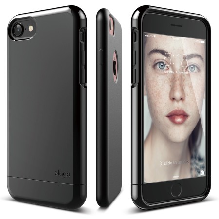 Funda para iPhone 7 Elago S7 Glide - Negro azabache