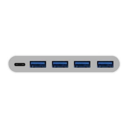 Hub USB-C Macally 4 ports USB 3.1 - Blanc