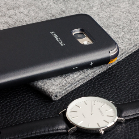 Official Samsung Galaxy A3 2017 Neon Flip Cover Case - Black