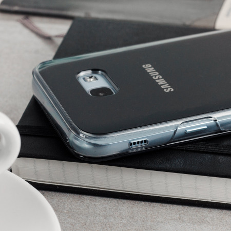 Original Samsung Galaxy A5 2017 Clear View Cover Case in schwarz