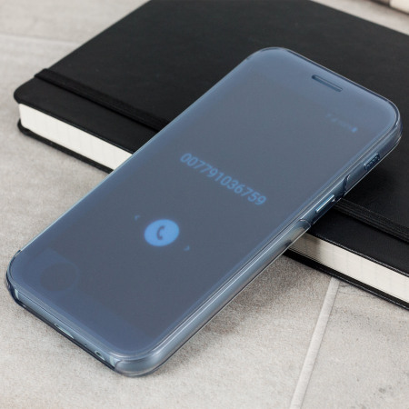 Original Samsung Galaxy A5 2017 Clear View Cover Case in Blau