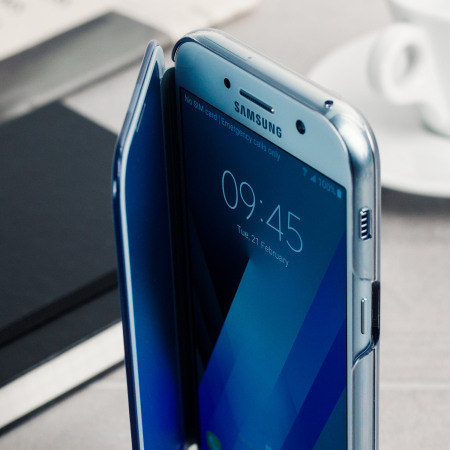 Original Samsung Galaxy A5 2017 Clear View Cover Case in Blau