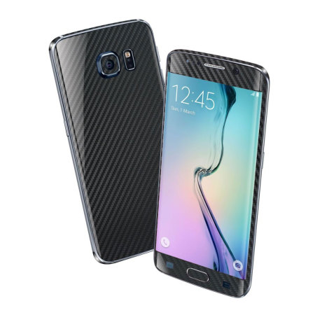 Protection adhésive Samsung Galaxy S6 Edge Easyskinz Fibre de carbone