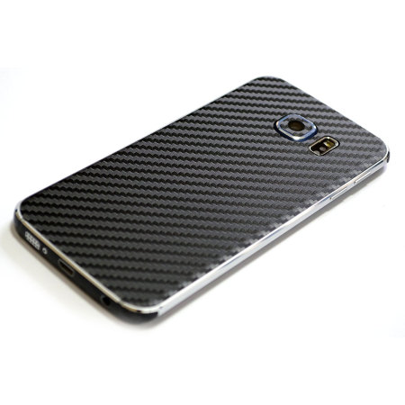 Easyskinz Samsung Galaxy S6 Edge 3D Textured Carbon Fibre Skin - Black