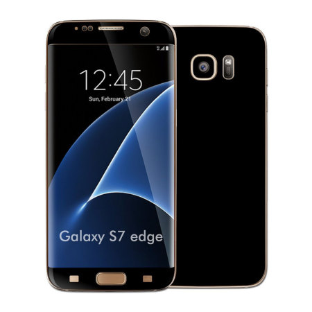 Easyskinz Samsung Galaxy S7 Edge Deep Black Matt Skin - Black