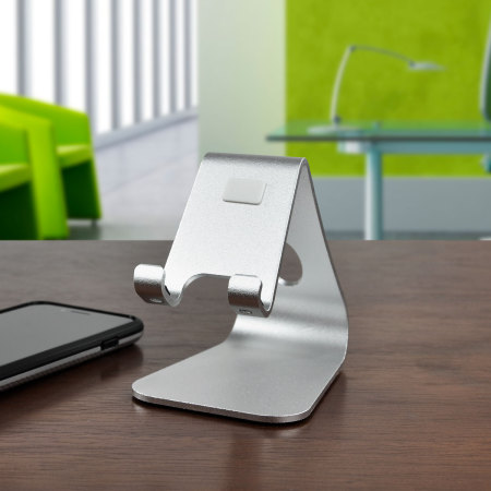 Universal Premium Metal Smartphone and Tablet Stand - Silver