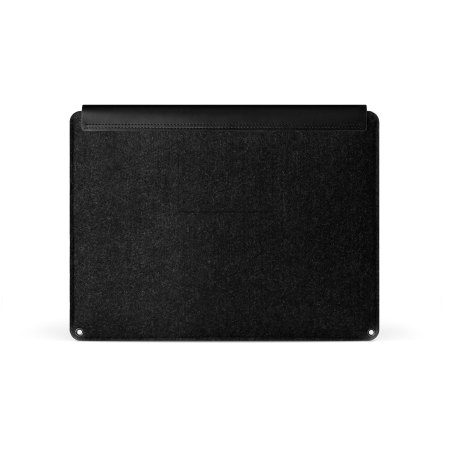 Housse MacBook Pro Retina 15 pouces Mujjo en cuir véritable – Noire