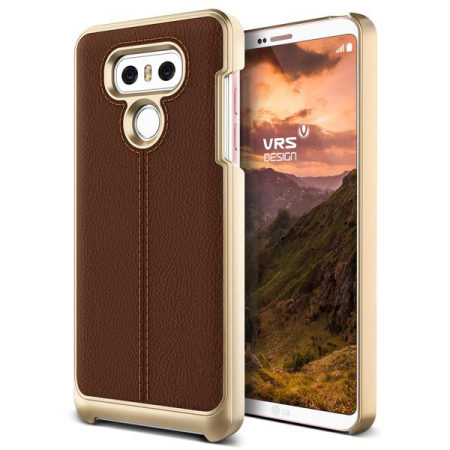 VRS Design Simpli Mod Leather-Style LG G6 Case - Brown