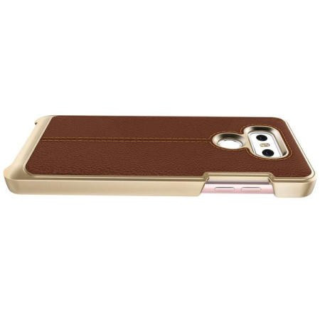 VRS Design Simpli Mod Leather-Style LG G6 Case - Brown