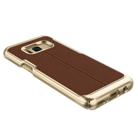 VRS Design Simpli Mod Lederlook Samsung Galaxy S8 Case - Bruin