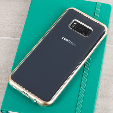 VRS Design Crystal Bumper Samsung Galaxy S8 Case - Shine Gold