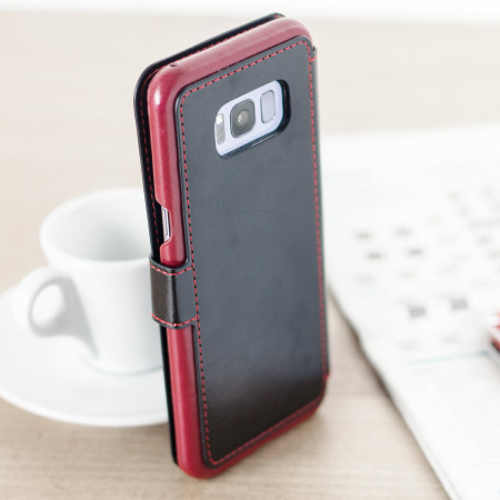 VRS Design Dandy Leather-Style Samsung Galaxy S8 Plånboksfodral- Svart