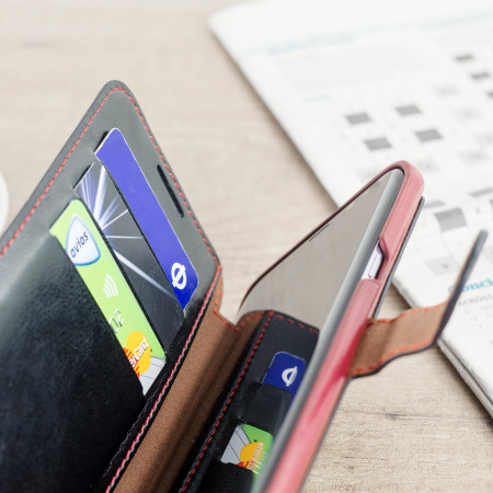 VRS Design Dandy Leren-stijl Samsung Galaxy S8 Wallet Case - Zwart