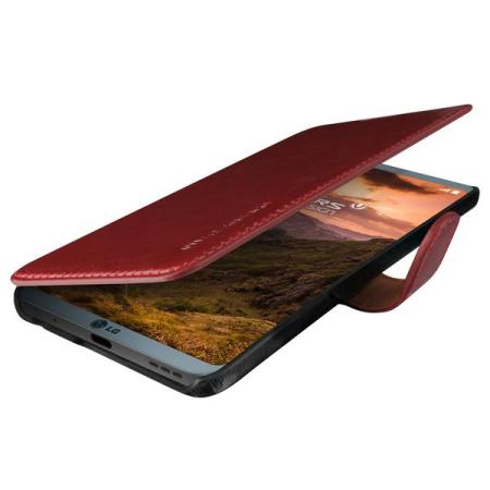 VRS Design Dandy Leather-Style LG G6 Plånboksfodral - Röd