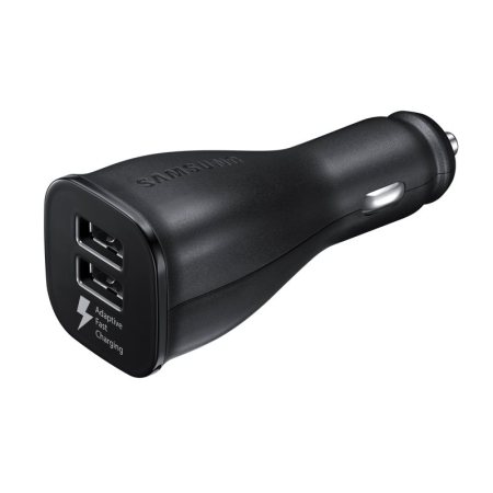 Official Samsung Adaptive Fast Car Charger w/ USB-C Cable - Dual