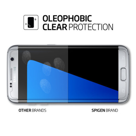 Spigen Samsung Galaxy S7 Edge Curved Crystal Skärmskydd - Tvåpack