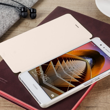 Flip Cover Huawei P9 Lite Officielle effet cuir – Or