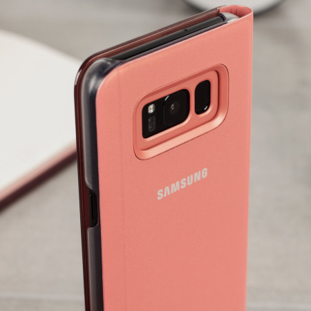 Official Samsung Galaxy S8 Clear View Cover Suojakotelo - Pinkki