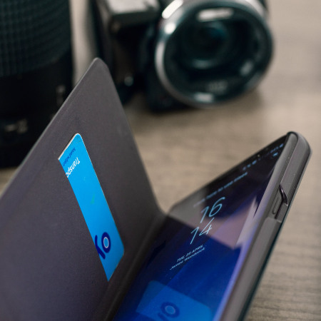 LED Flip Wallet Cover Officielle Samsung Galaxy S8 - Noire