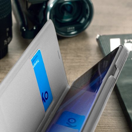 Official Samsung Galaxy S8 LED Flip Wallet Deksel - Sølv