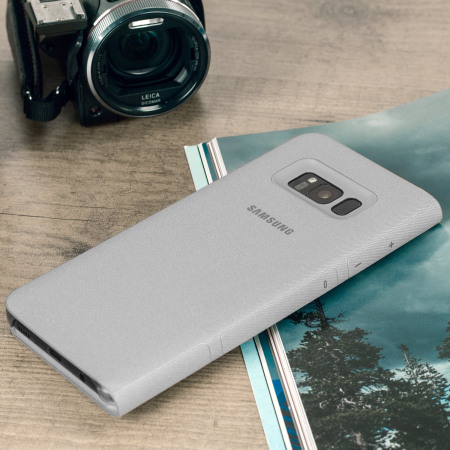 Official Samsung Galaxy S8 LED Flip Wallet Deksel - Sølv