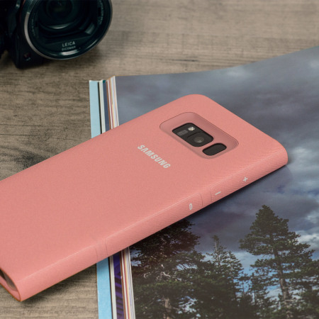 LED Flip Wallet Cover Officielle Samsung Galaxy S8 Plus - Rose