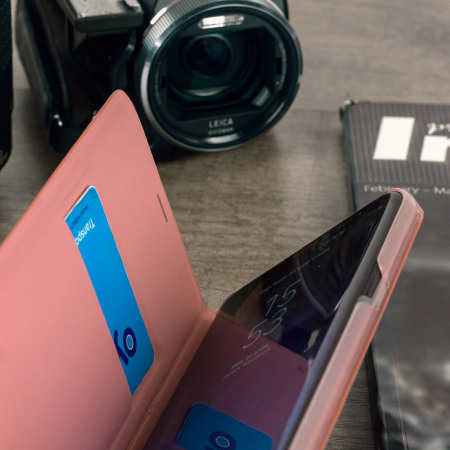 Funda Samsung Galaxy S8 Plus Oficial LED Flip Wallet - Rosa