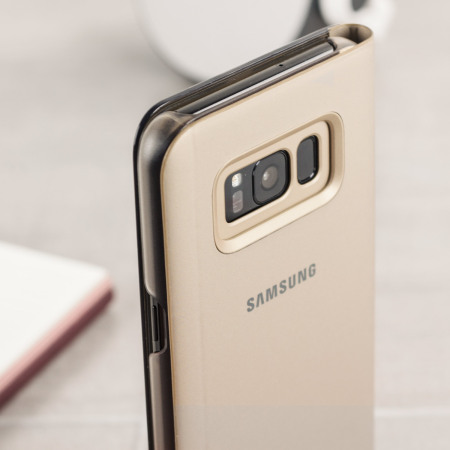 Official Samsung Galaxy S8 Plus Clear View Cover Skal - Guld