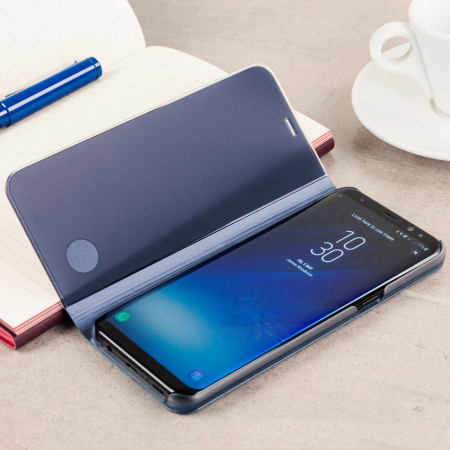 Official Samsung Galaxy S8 Plus Clear View Suojakotelo - Sininen
