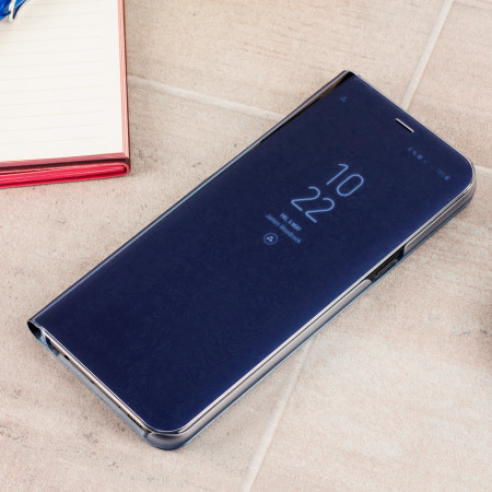 bibliotekar bodsøvelser Overflod Official Samsung Galaxy S8 Plus Clear View Stand Cover Case - Blue