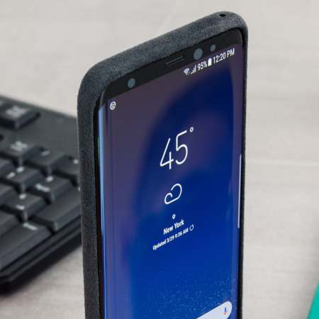 Coque Officielle Samsung Galaxy S8 Plus Alcantara Cover – Argent/Gris