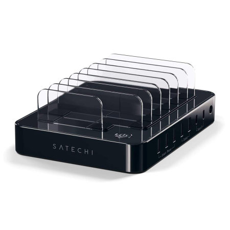 Satechi 7 Port USB Charging Station Dock For Phones & Tablets - Black