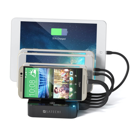 Satechi 5 Port USB Charging Station Dock For Phones & Tablets - Black
