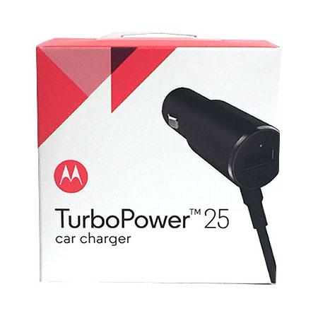 Official Motorola TurboPower 25 Micro USB Car Charger w/ USB Port