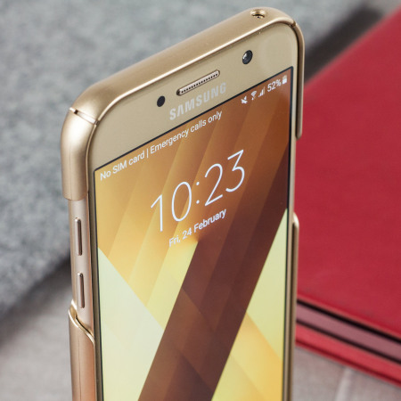 Funda tipo cuero Samsung Galaxy A3 2017 VRS Design Simpli Mod  - marrón