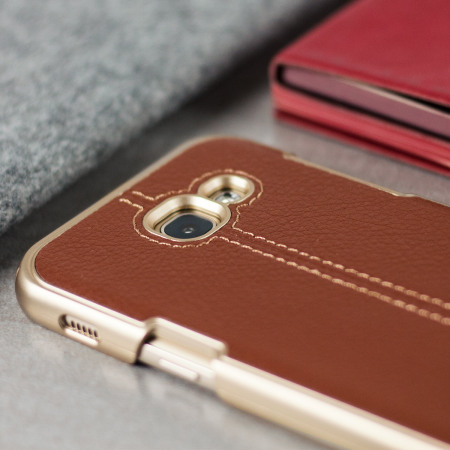 VRS Design Simpli Mod Leather-Style Samsung Galaxy A3 2017 Case- Brown