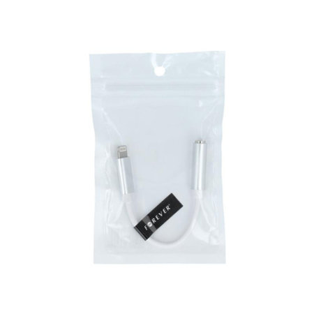 Forever Apple Lightning to 3.5mm Aux Audio Jack Adapter -  Silver