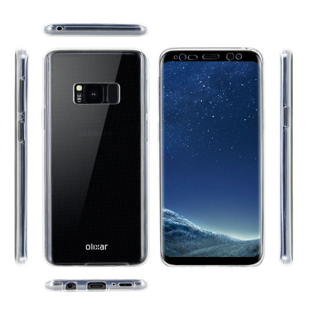 Olixar FlexiCover Complete Protection Samsung Galaxy S8 Case - Clear