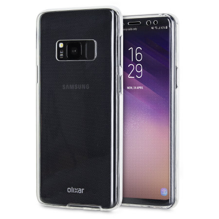 Olixar FlexiCover Complete Protection Samsung Galaxy S8 Plus Gel Case Hülle in Klar