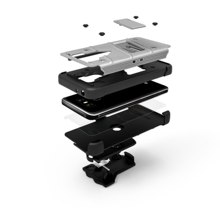 Zizo Bolt Series LG G6 Tough Case & Belt Clip - Silver