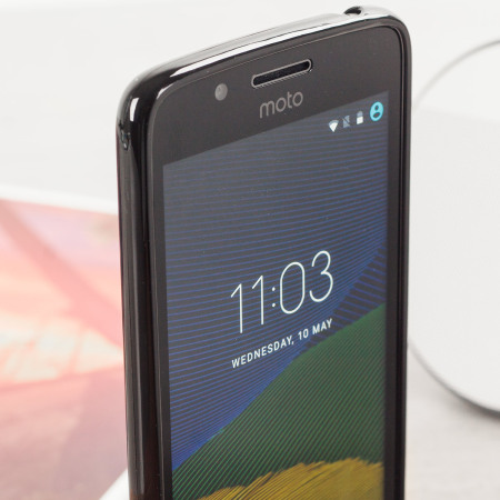 Funda Motorola Moto G5 Plus Olixar FlexiShield Gel - Negro sólido