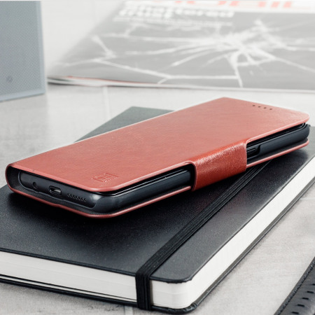 Olixar Lederlook Samsung Galaxy S8 Wallet Stand Case - Bruin