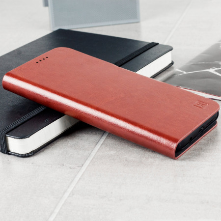 Olixar Lederlook Samsung Galaxy S8 Wallet Stand Case - Bruin
