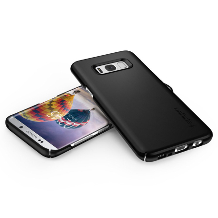 Funda Samsung Galaxy S8 Spigen Thin Fit con revestiiento SF - Negra