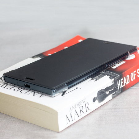 Roxfit Sony Xperia XZ Premium Pro Touch Book Case - Black / Clear