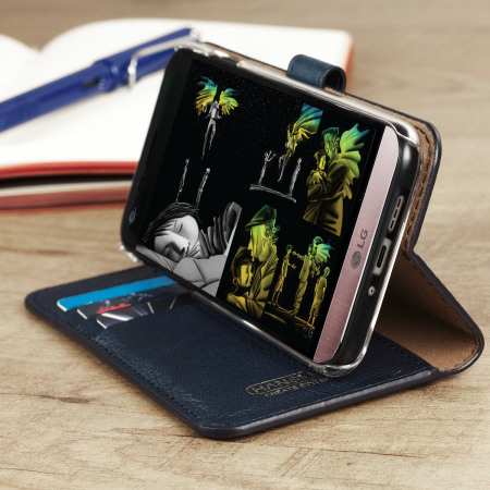 Hansmare Calf LG G6 Wallet Case - Blauw