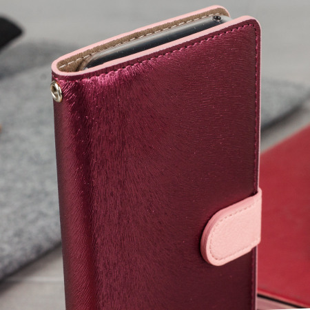 Hansmare Calf Samsung Galaxy S8 Plånboksfodral - Rosa