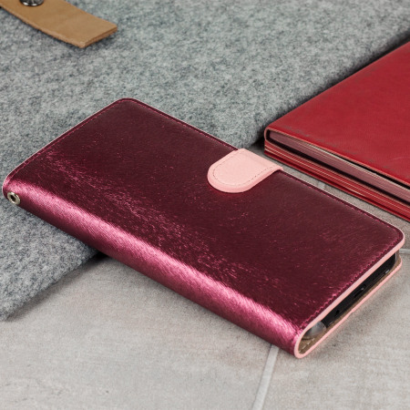 Hansmare Calf Samsung Galaxy S8 Wallet Case - Roze