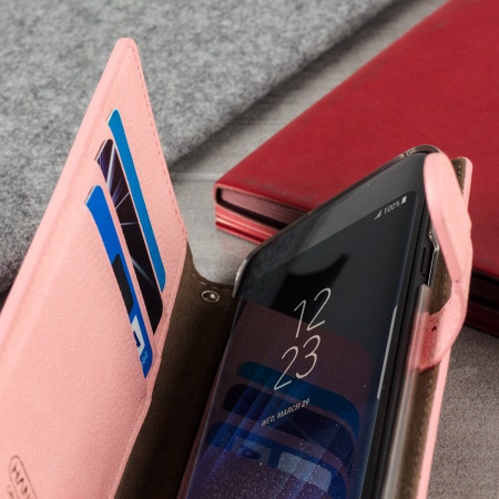 Hansmare Calf Samsung Galaxy S8 Plånboksfodral - Rosa