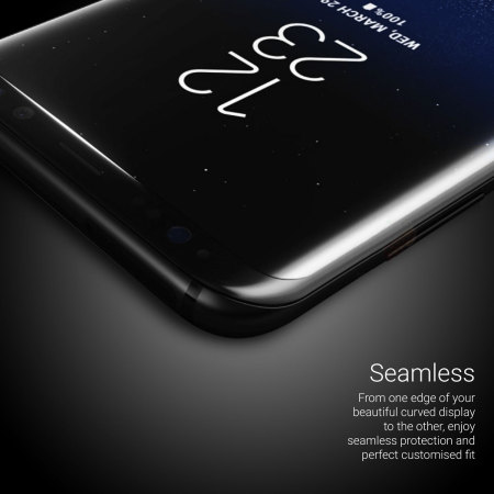 Protection d'écran Galaxy S8 Olixar en verre trempé incurvé – Noire